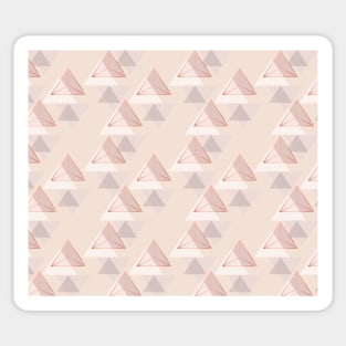 Blush rose gold triangles Sticker